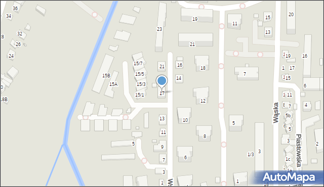 Zamość, Wspólna, 17, mapa Zamościa