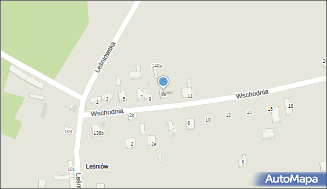 Żarki, Wschodnia, 9a, mapa Żarki