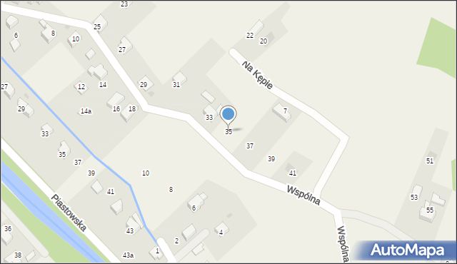 Zarzecze, Wspólna, 35, mapa Zarzecze