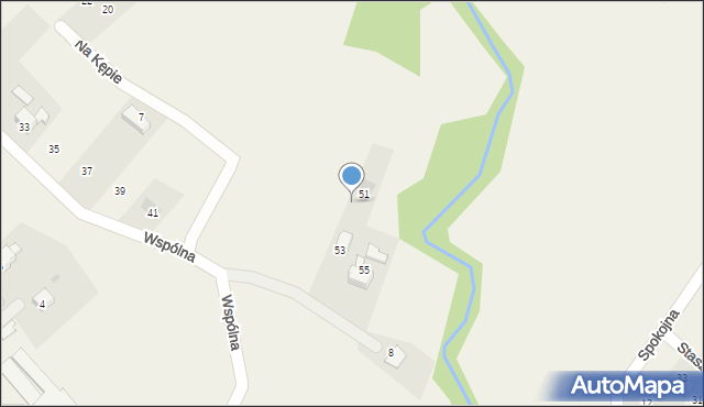 Zarzecze, Wspólna, 53a, mapa Zarzecze