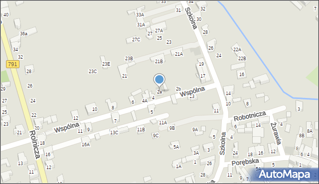 Zawiercie, Wspólna, 2a, mapa Zawiercie