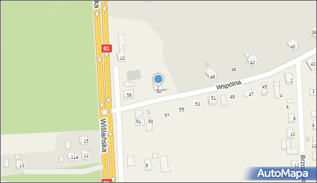 Zbytków, Wspólna, 54, mapa Zbytków