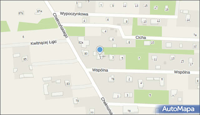 Żelechów, Wspólna, 1, mapa Żelechów