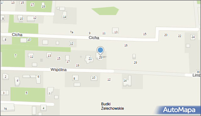 Żelechów, Wspólna, 23, mapa Żelechów