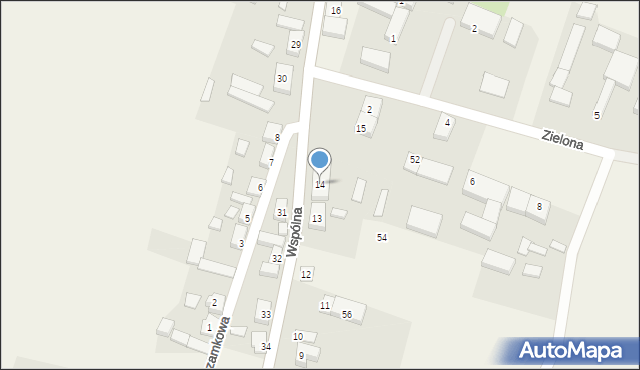 Zelgniewo, Wspólna, 14, mapa Zelgniewo