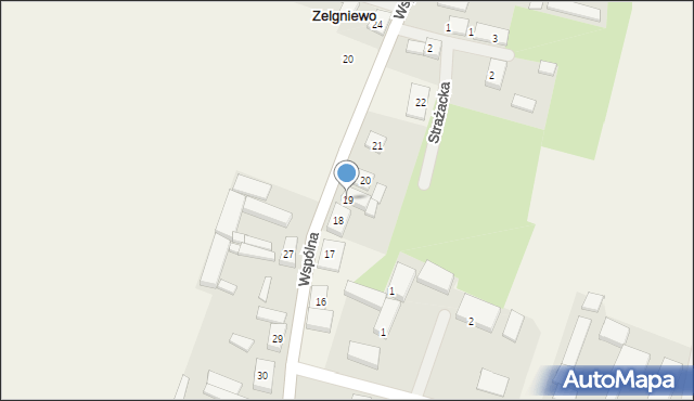 Zelgniewo, Wspólna, 19, mapa Zelgniewo