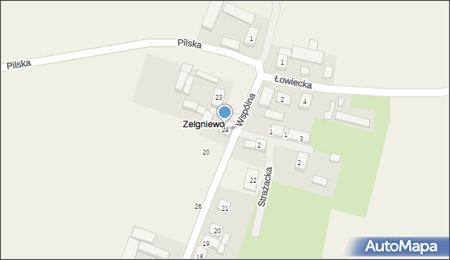 Zelgniewo, Wspólna, 24, mapa Zelgniewo