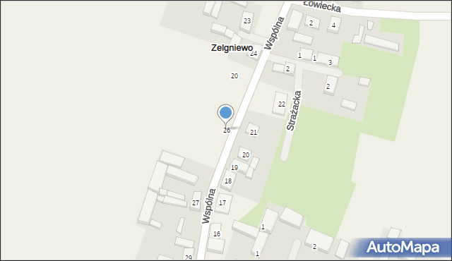 Zelgniewo, Wspólna, 26, mapa Zelgniewo