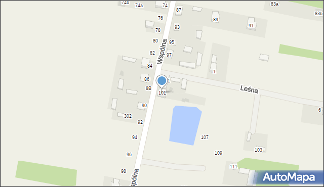 Żelków, Wspólna, 101, mapa Żelków