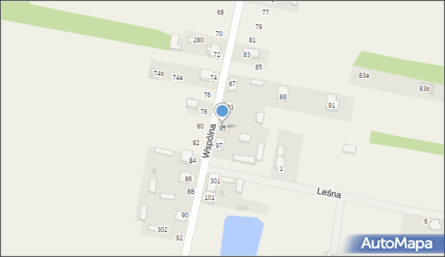 Żelków, Wspólna, 95, mapa Żelków