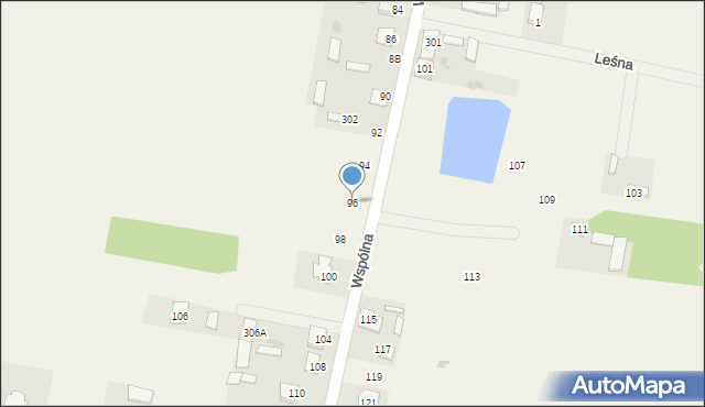 Żelków, Wspólna, 96, mapa Żelków