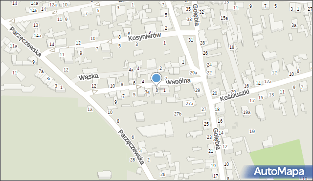 Zgierz, Wspólna, 3, mapa Zgierz