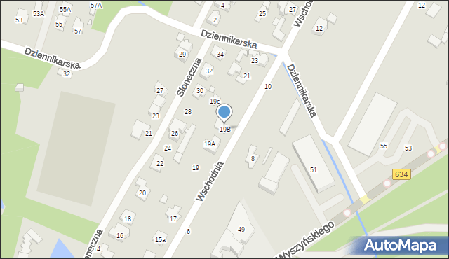 Zielonka, Wschodnia, 19B, mapa Zielonka