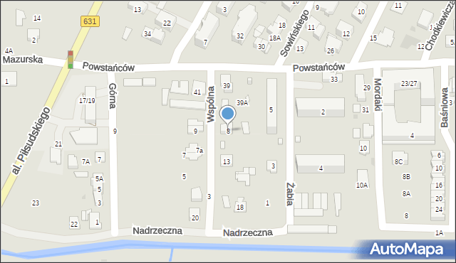 Zielonka, Wspólna, 8, mapa Zielonka
