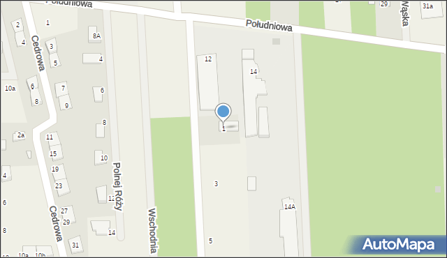 Żółwin, Wschodnia, 1, mapa Żółwin