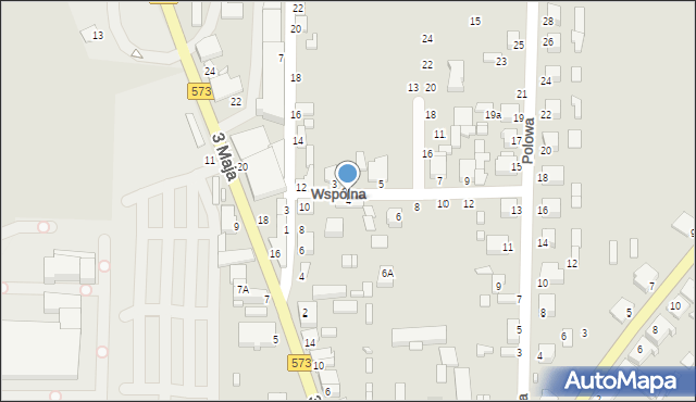 Żychlin, Wspólna, 4, mapa Żychlin