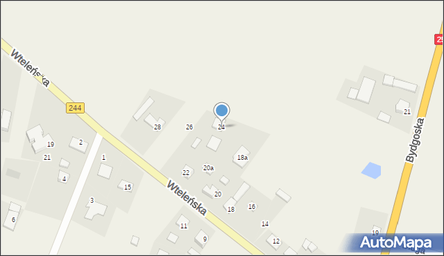 Tryszczyn, Wteleńska, 24, mapa Tryszczyn
