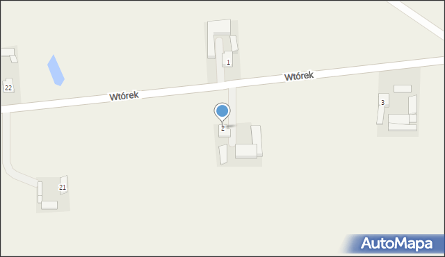 Wtórek, Wtórek, 2, mapa Wtórek