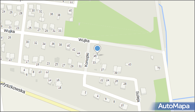 Pułtusk, Wujka Jakuba, ks., 48, mapa Pułtusk