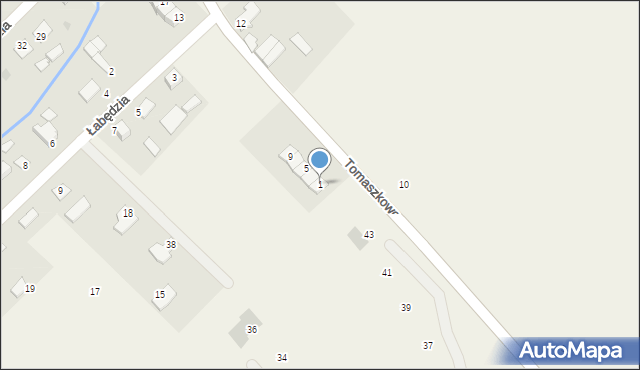 Tomaszkowo, Wulpińska, 1, mapa Tomaszkowo