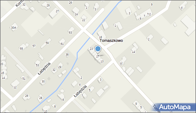 Tomaszkowo, Wulpińska, 17, mapa Tomaszkowo