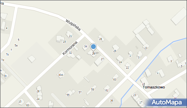 Tomaszkowo, Wulpińska, 29, mapa Tomaszkowo