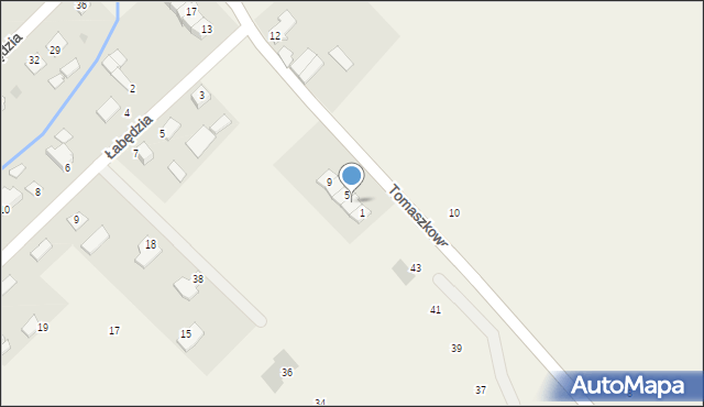 Tomaszkowo, Wulpińska, 3, mapa Tomaszkowo