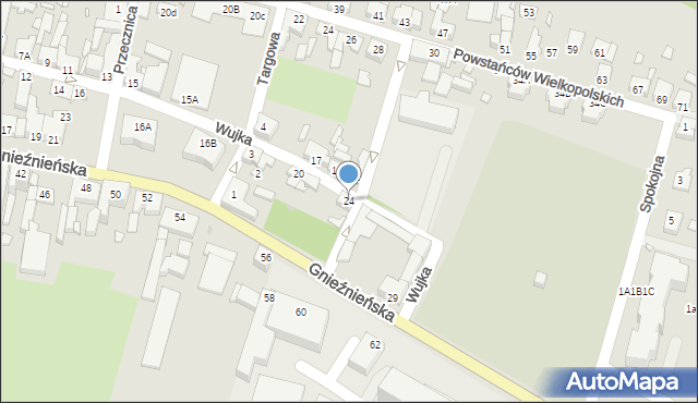 Wągrowiec, Wujka Jakuba, ks., 24, mapa Wągrowiec