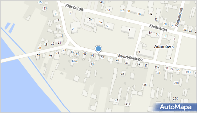 Adamów, Wyszyńskiego Stefana, ks. kard., 55, mapa Adamów
