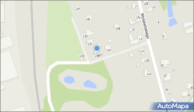 Aleksandrów Kujawski, Wyspiańskiego Stanisława, 13B, mapa Aleksandrów Kujawski