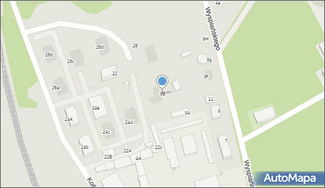 Aleksandrów Kujawski, Wyspiańskiego Stanisława, 9B, mapa Aleksandrów Kujawski