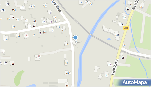 Andrychów, Wyszyńskiego Stefana, ks. prym. kard., 3, mapa Andrychów