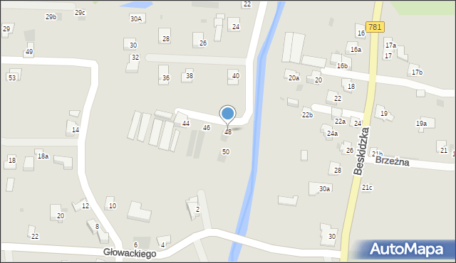 Andrychów, Wyszyńskiego Stefana, ks. prym. kard., 48, mapa Andrychów