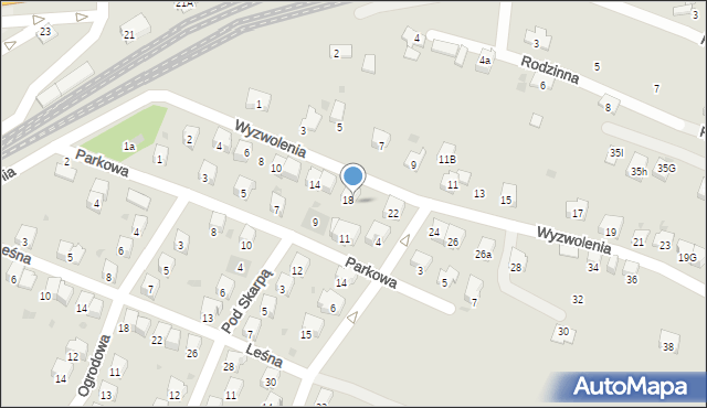 Andrychów, Wyzwolenia, 20, mapa Andrychów