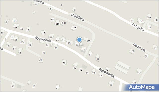Andrychów, Wyzwolenia, 31, mapa Andrychów
