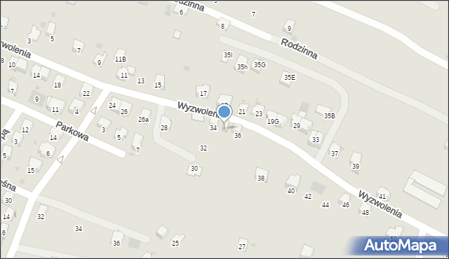 Andrychów, Wyzwolenia, 34a, mapa Andrychów