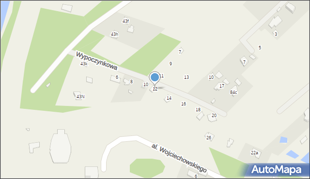 Arciechów, Wypoczynkowa, 12, mapa Arciechów