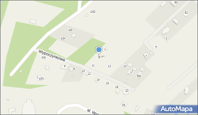 Arciechów, Wypoczynkowa, 9, mapa Arciechów