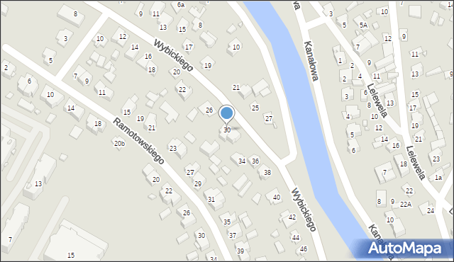 Augustów, Wybickiego Józefa, gen., 30, mapa Augustów