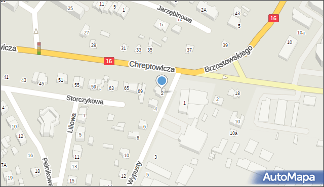 Augustów, Wypusty, 2, mapa Augustów