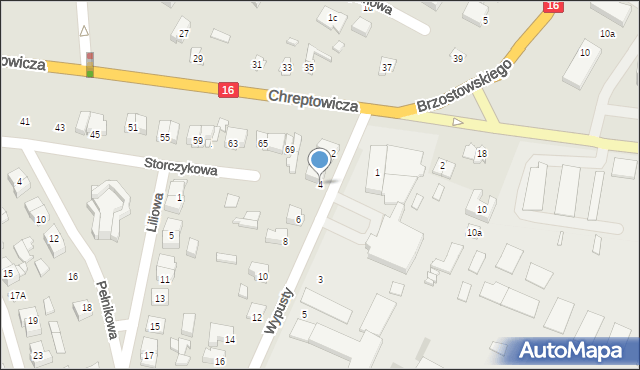 Augustów, Wypusty, 4, mapa Augustów