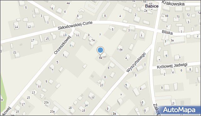 Babice, Wyszyńskiego Stefana, ks. kard., 6a, mapa Babice