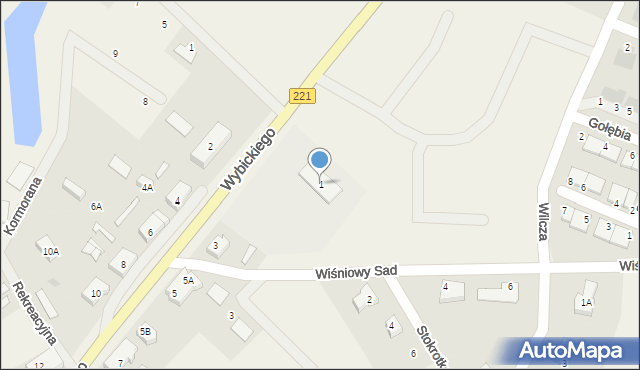 Bąkowo, Wybickiego Józefa, gen., 1, mapa Bąkowo