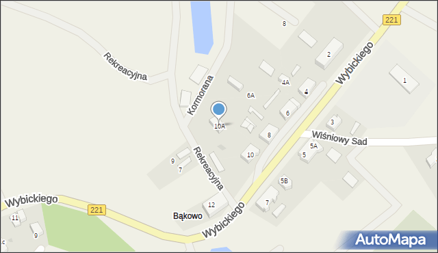 Bąkowo, Wybickiego Józefa, gen., 10A, mapa Bąkowo