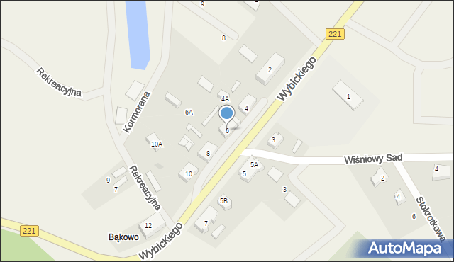 Bąkowo, Wybickiego Józefa, gen., 6, mapa Bąkowo