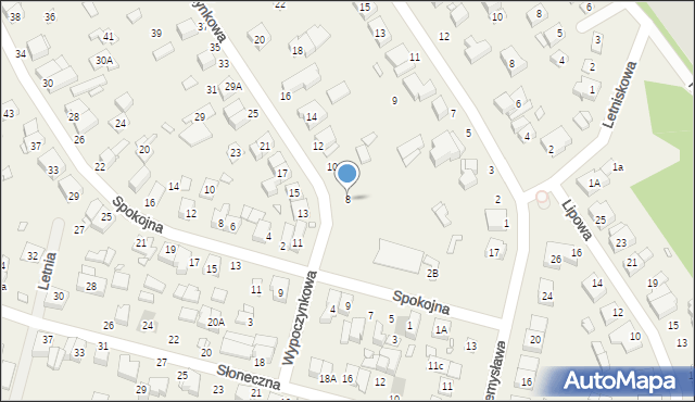 Baranowo, Wypoczynkowa, 8, mapa Baranowo