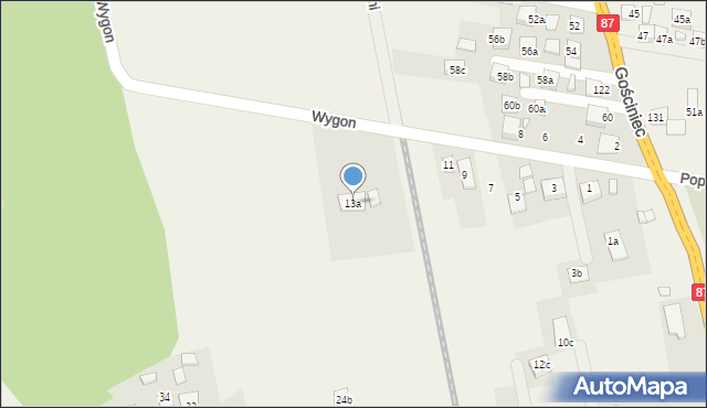 Barcice, Wygon, 13a, mapa Barcice