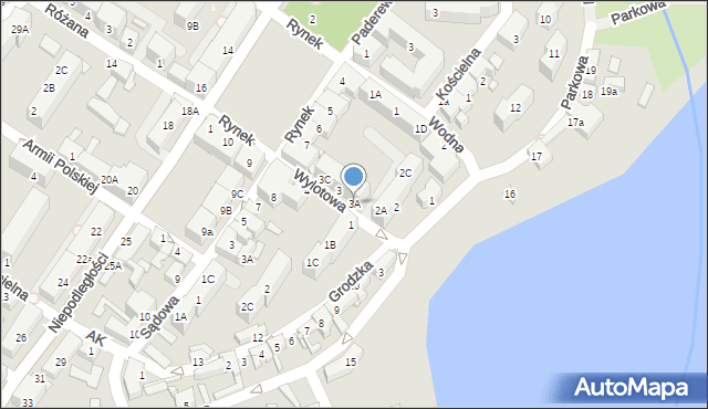 Barlinek, Wylotowa, 3A, mapa Barlinek