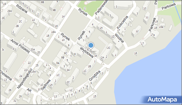 Barlinek, Wylotowa, 3B, mapa Barlinek