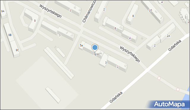 Bartoszyce, Wyszyńskiego Stefana, ks. kard., 5, mapa Bartoszyce